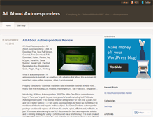 Tablet Screenshot of blogallaboutautoresponders.wordpress.com