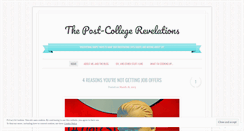 Desktop Screenshot of postcollegerevelations.wordpress.com