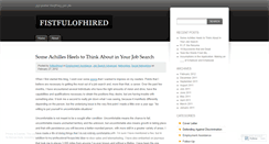 Desktop Screenshot of fistfulofhired.wordpress.com