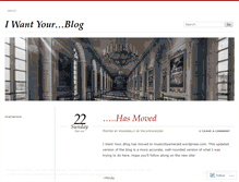 Tablet Screenshot of iwantyourblog.wordpress.com