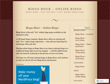 Tablet Screenshot of bingohour.wordpress.com