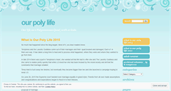 Desktop Screenshot of ourpolylife.wordpress.com