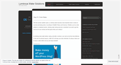 Desktop Screenshot of luminouswatersolutions.wordpress.com