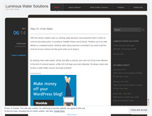 Tablet Screenshot of luminouswatersolutions.wordpress.com