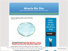 Tablet Screenshot of miraclebiodisc.wordpress.com