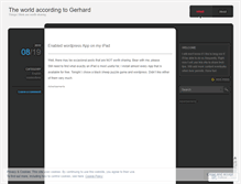 Tablet Screenshot of gerhardstrasse.wordpress.com