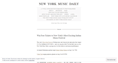 Desktop Screenshot of newyorkmusicdaily.wordpress.com