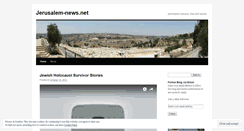 Desktop Screenshot of jerusalemnewsnet.wordpress.com