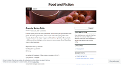 Desktop Screenshot of foodandfiction.wordpress.com