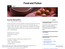 Tablet Screenshot of foodandfiction.wordpress.com