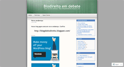 Desktop Screenshot of biodireito.wordpress.com