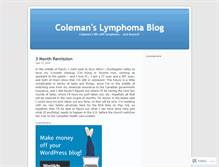 Tablet Screenshot of colemanlymphoma.wordpress.com