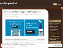 Tablet Screenshot of oladipuposaidat.wordpress.com