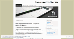 Desktop Screenshot of konservativekurser.wordpress.com