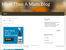 Tablet Screenshot of morethanamumblog.wordpress.com