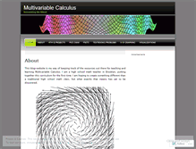 Tablet Screenshot of multivariablecalculus.wordpress.com