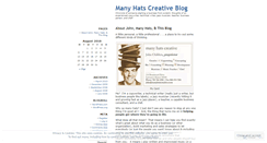 Desktop Screenshot of manyhatscreative.wordpress.com