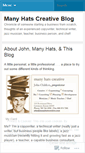 Mobile Screenshot of manyhatscreative.wordpress.com