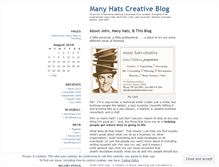 Tablet Screenshot of manyhatscreative.wordpress.com