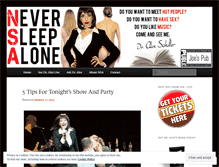 Tablet Screenshot of neversleepalone.wordpress.com