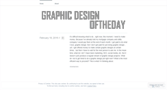 Desktop Screenshot of graphicdesignoftheday.wordpress.com