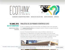 Tablet Screenshot of ekothink.wordpress.com