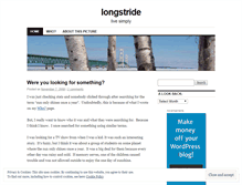 Tablet Screenshot of longstride.wordpress.com