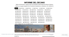 Desktop Screenshot of informedeldecanofau.wordpress.com