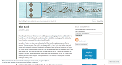 Desktop Screenshot of livelovedecorate.wordpress.com