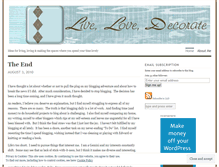 Tablet Screenshot of livelovedecorate.wordpress.com