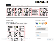 Tablet Screenshot of freaklub.wordpress.com