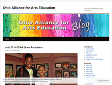 Tablet Screenshot of ohioarts.wordpress.com