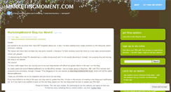 Desktop Screenshot of marketingmoment.wordpress.com