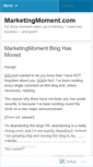 Mobile Screenshot of marketingmoment.wordpress.com