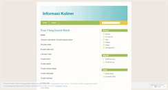 Desktop Screenshot of informasikuliner.wordpress.com