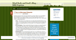 Desktop Screenshot of mbsmassage.wordpress.com