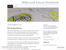 Tablet Screenshot of milkwoodinterns.wordpress.com