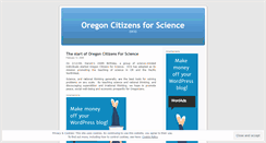 Desktop Screenshot of oregoncitizensforscience.wordpress.com