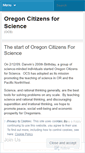 Mobile Screenshot of oregoncitizensforscience.wordpress.com