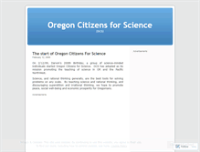 Tablet Screenshot of oregoncitizensforscience.wordpress.com