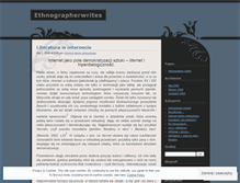Tablet Screenshot of ethnographerwrites.wordpress.com