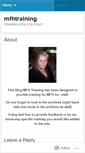 Mobile Screenshot of mfhtraining.wordpress.com