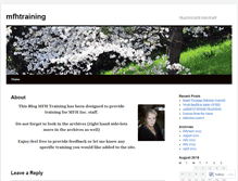 Tablet Screenshot of mfhtraining.wordpress.com