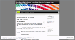 Desktop Screenshot of donzaini.wordpress.com