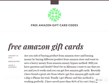 Tablet Screenshot of freeamazongiftcardcodes1.wordpress.com