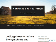 Tablet Screenshot of completebodynutrition.wordpress.com