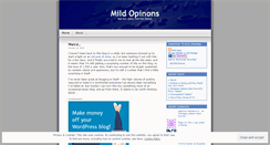 Desktop Screenshot of mildopinions.wordpress.com