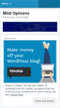 Mobile Screenshot of mildopinions.wordpress.com