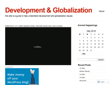 Tablet Screenshot of developmentandglobalization.wordpress.com