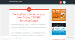 Desktop Screenshot of medicalcodingpro.wordpress.com